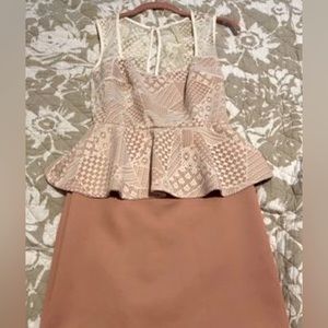 Women’s Small Small Lace Design Tank Bodycon Peplum Dress - Small 
New Condition
